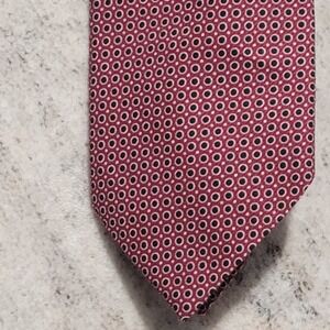 NWT $118 Hugo Boss Men's DarkRed Blue Cotton Blend Tie "2.75" Wide‎